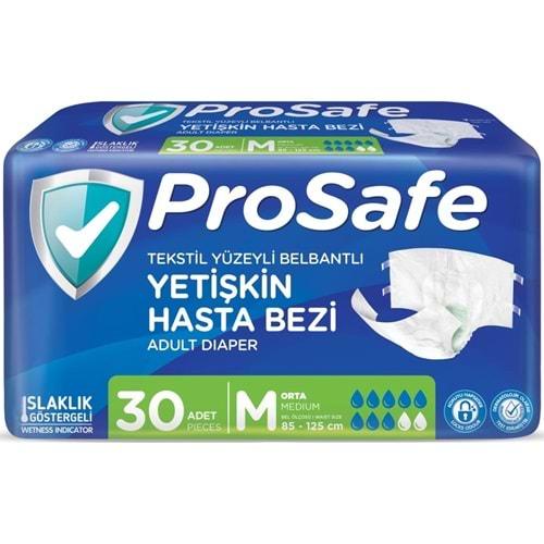 Prosafe Hasta Bezi Yetişkin Bel Bantlı Tekstil Yüzey M - Medium - Orta Boy 30 Adet Tekli Pk