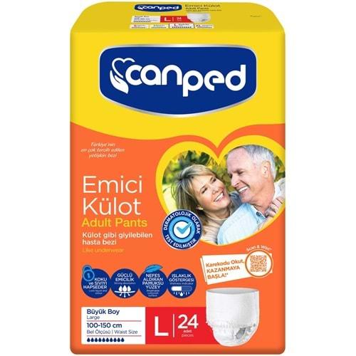 Canped Emici Külot Hasta Yetişkin Bezi L - Büyük - Large 24 Adet Fırsat Pk