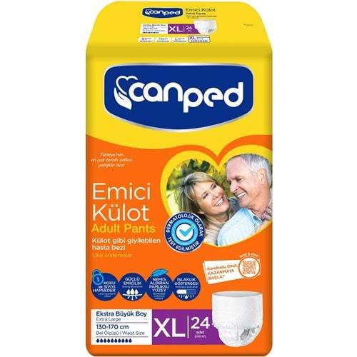 Canped Emici Külot Hasta Yetişkin Bezi XL - Ekstra Büyük - Extra Large 24 Adet Fırsat Pk