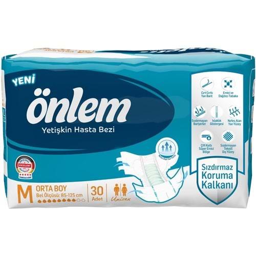 Önlem Hasta Bezi Bel Bantlı Tekstil Yüzey M - Medium - Orta (30 Adet)