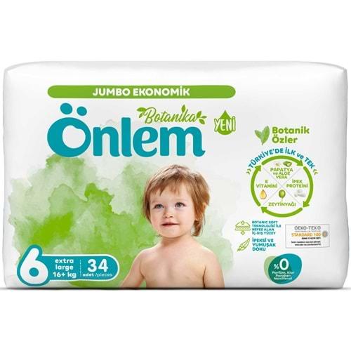 Önlem Bebek Bezi Botanika Beden:6 (15+Kg) Extra Large 34 Adet Ekonomik Pk