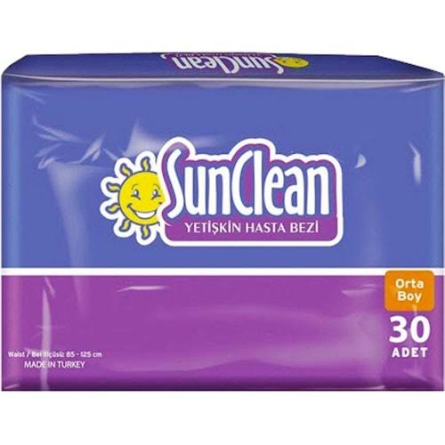 SunClean Yetişkin Hasta Bezi Medium Orta (30 Adet) Bel Bantlı