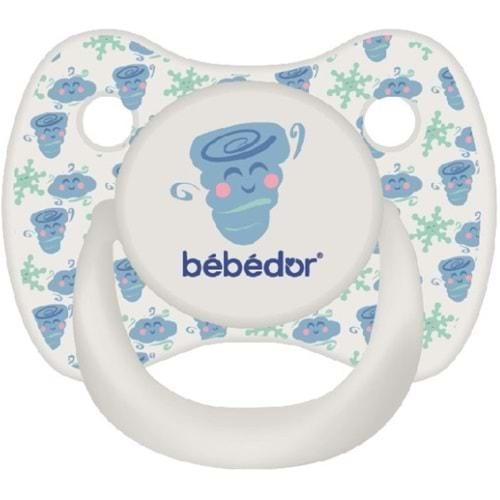 Bebedor Crystal Serisi Damaklı Emzik No:2 (6-18 Ay) (Kod:172) - Mavi