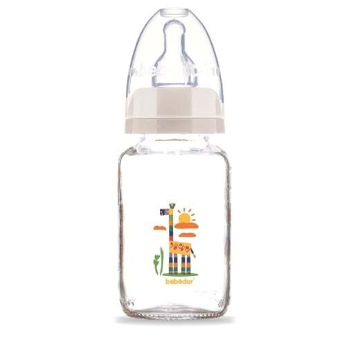 Bebedor Desenli Cam Biberon 125ML (Kod:30302) - Desen/Zürafa
