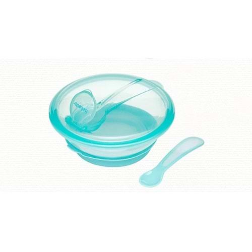 Bebedor Vakumlu Tabak ve Kaşık Seti (Kod:8557) - Yeşil