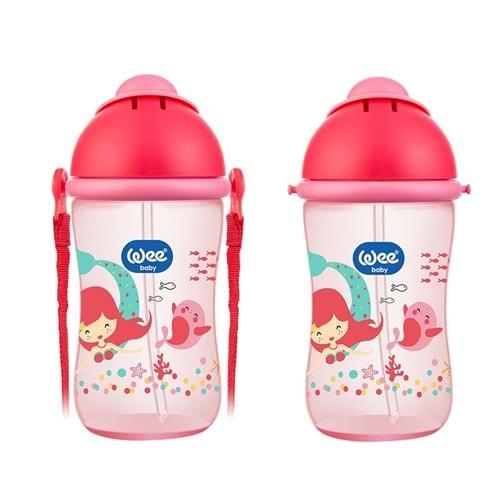Wee Baby Pipetli Bardak 380ML (Kod:171) - Kırmızı