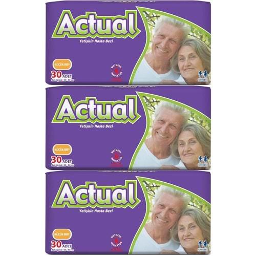 Actual Yetişkin Hasta Bezi Bel Bantlı S - Small - Küçük 90 Adet (3PK*30)