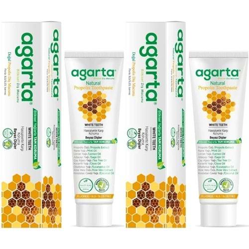 Agarta Doğal Diş Macunu 100ML Propolisli (2 Li Set)
