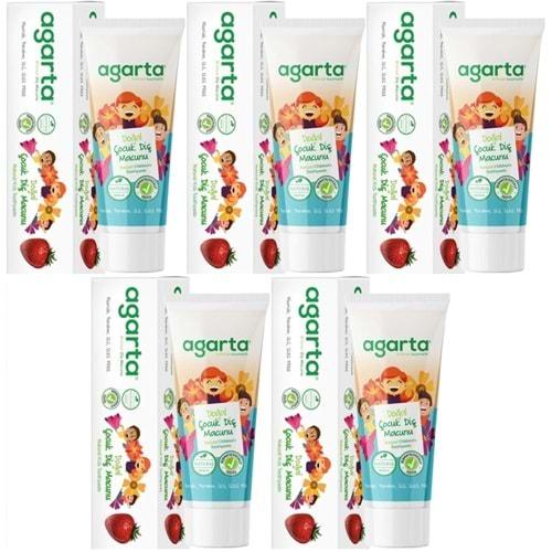 Agarta Doğal Diş Macunu 75ML Çocuk (5 Li Set)