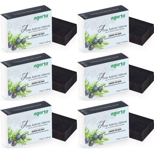 Agarta El Yapımı Doğal Sabun 150GR Ardıç Katranı (6 Lı Set)