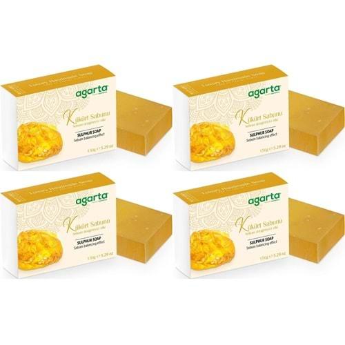 Agarta El Yapımı Doğal Sabun 150GR Kükürt (4 Lü Set)