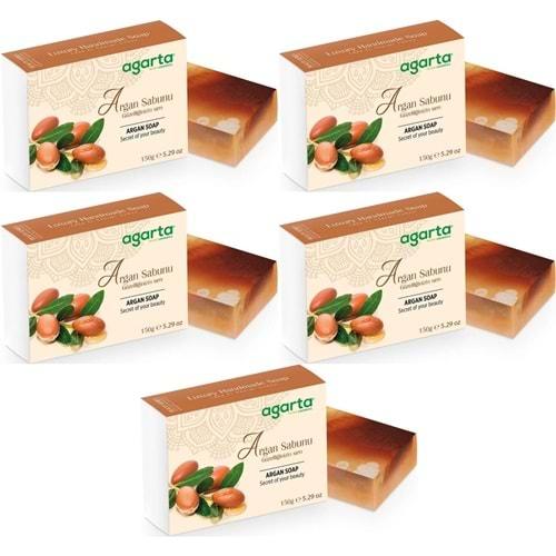 Agarta El Yapımı Doğal Sabun 150GR Argan (5 Li Set)