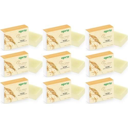 Agarta El Yapımı Doğal Sabun 150GR Pirinç (9 Lu Set)