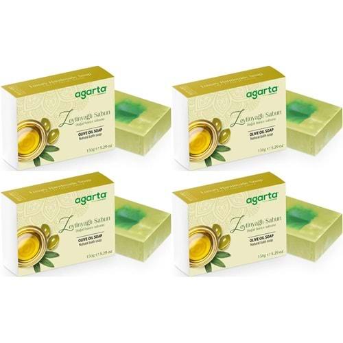 Agarta El Yapımı Doğal Sabun 150GR Zeytinyağlı (4 Lü Set)