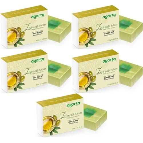 Agarta El Yapımı Doğal Sabun 150GR Zeytinyağlı (5 Li Set)