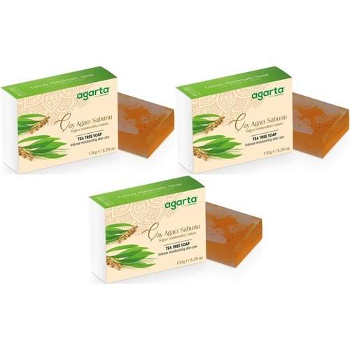 Agarta El Yapımı Doğal Sabun 150GR Çay Ağacı (3 Lü Set)