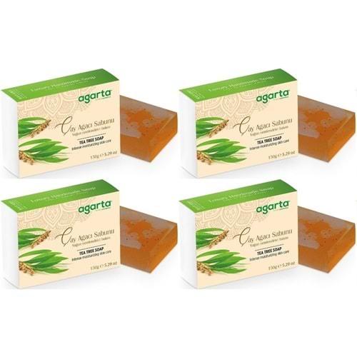 Agarta El Yapımı Doğal Sabun 150GR Çay Ağacı (4 Lü Set)