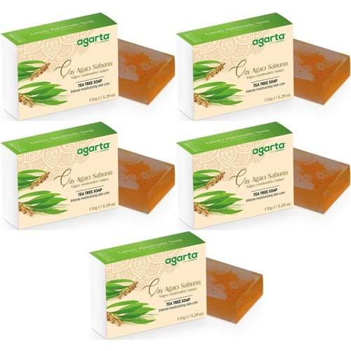 Agarta El Yapımı Doğal Sabun 150GR Çay Ağacı (5 Li Set)