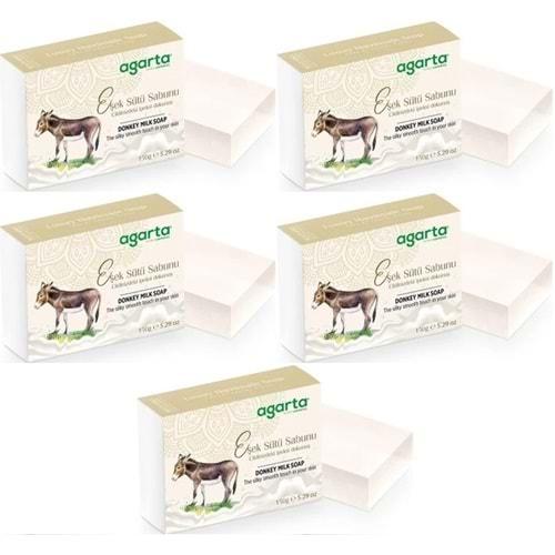 Agarta El Yapımı Doğal Sabun 150GR Eşek Sütü (5 Li Set)
