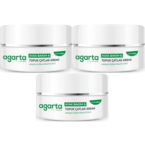 Agarta Ayak ve Topuk Çatlak Bakım Kremi 100ML (3 Lü Set)