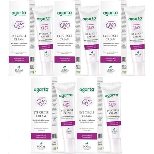 Agarta Doğal Göz Altı Kırışıklık ve Koyu Halka Yaşlandırma Karşıtı Antiaging Kremi 20 ML (5 Li Set)