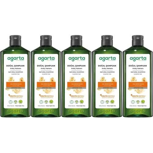 Agarta Doğal Şampuan 400 ML Ardıç Katranı ve Keratin (5 Li Set)