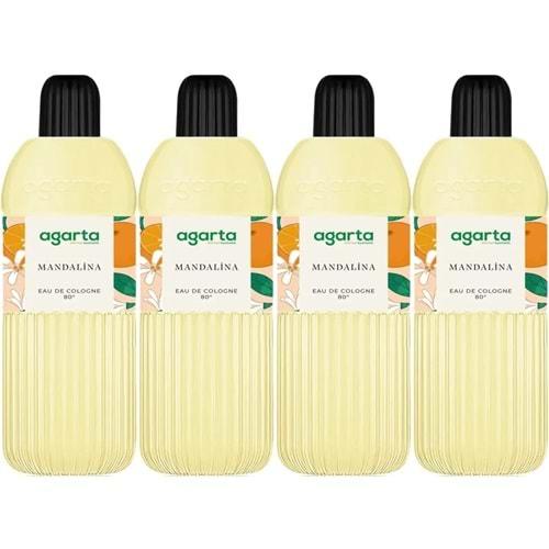 Agarta Kolonya 400 ML Mandalina 80 Derece Pet Şişe (4 Lü Set)