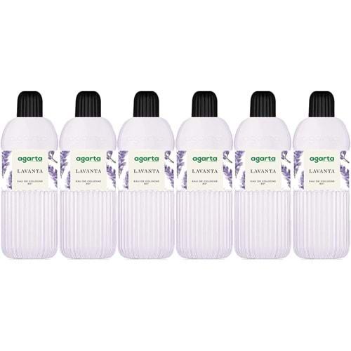 Agarta Kolonya 400 ML Lavanta 80 Derece Pet Şişe (6 Lı Set)