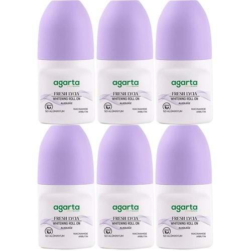 Agarta Roll-On Kadın 50 ML Fresh Lycıa Sensatıon (24 Saat Etkili Ter Kokusu Önleyici) (6 Lı Set)