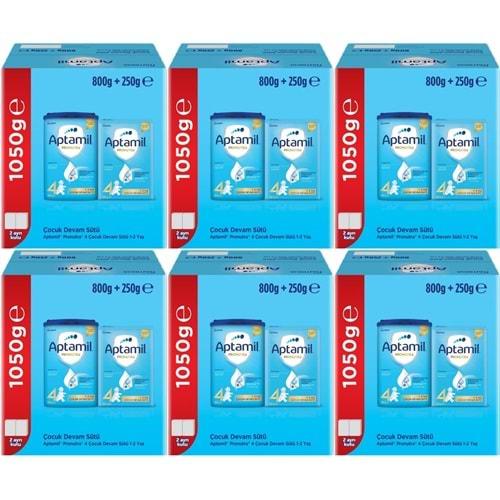 Nutrıcıa Aptamil Pronutra 800GR+250GR Toplam: 1050GR Devam Sütü No:4 (1 Yaş ve Üzeri) (6 Lı Set)