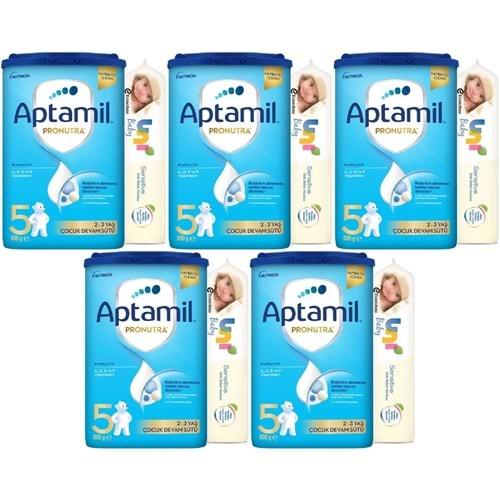 Nutrıcıa Aptamil Pronutra 800GR Devam Sütü No:5 (2-3 Yaş) + Islak Mendil Hediye (5 Li Set)