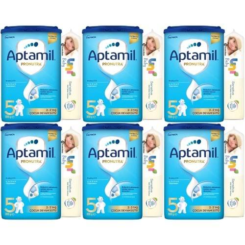 Nutrıcıa Aptamil Pronutra 800GR Devam Sütü No:5 (2-3 Yaş) + Islak Mendil Hediye (6 Lı Set)