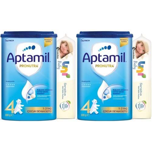 Nutrıcıa Aptamil Pronutra 800GR Devam Sütü No:4 (1-2 Yaş) + Islak Mendil Hediye (2 Li Set)