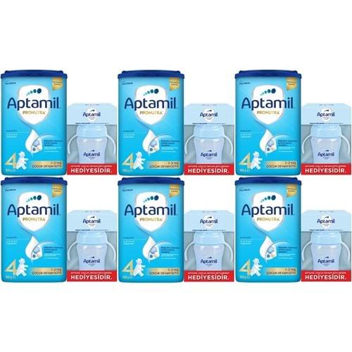 Nutrıcıa Aptamil Pronutra 800GR Devam Sütü No:4 (1-2 Yaş) + Suluk Hediye (6 Lı Set)
