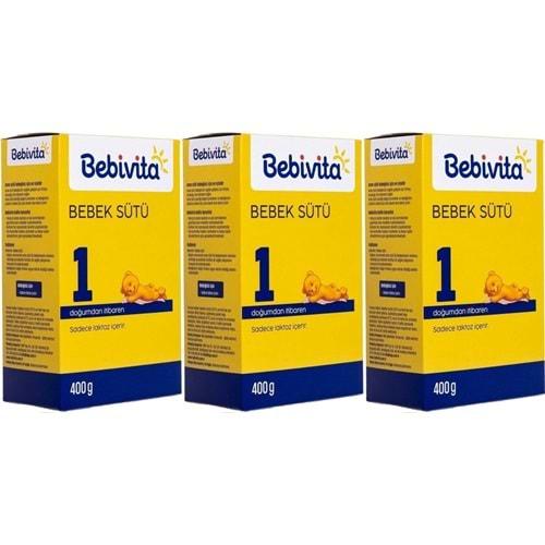 Bebivita Bebek Sütü 400GR No:1 (0-6 Ay) Doğumdan İtibaren (3 Lü Set)