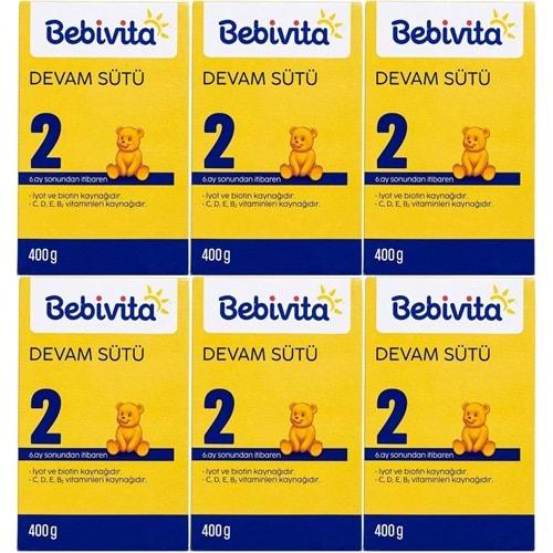 Bebivita Bebek Sütü 400GR No:2 (6-12 Ay) (6 Lı Set)