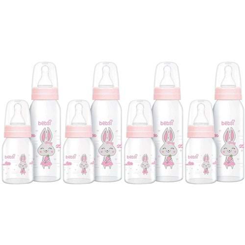 Bebsi Cam Biberon Seti Pembe (250ML+125ML) (4 Lü Set)