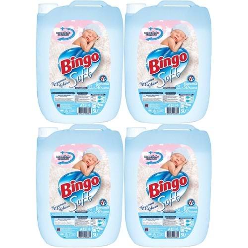 Bingo Soft Yumuşatıcı 20LT (4PK*5LT) Kuzumun Kokusu/Hipoalerjenik (200 Yıkama)