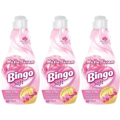 Bingo Soft Çamaşır Yumuşatıcı Konsantre 1440ML Manolya Bahçesi (3 Lü Set)