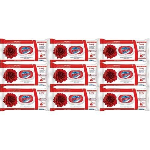 Bingo Clean Yüzey Temizlik Havlusu 96 Yaprak Sevilen Kokular Lovely - Gül (9 Lu Set) 864 Yaprak