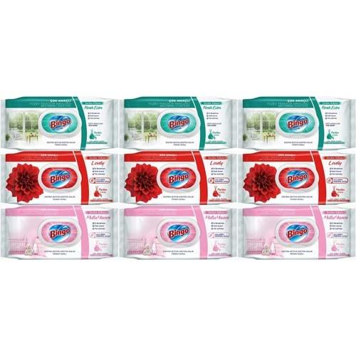 Bingo Clean Yüzey Temizlik Havlusu (Karma 9 Lu Set) (Ferah Evim - Lovely - Mutlu Yuvam) 864 Yaprak