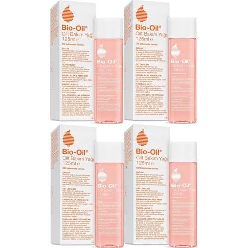 Bio-Oil Çatlak Oluşumunu Önleyici Cilt Bakım Yağı 125ML (Yeni Formül) (4 Lü Set)