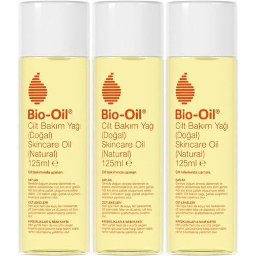 Bio-Oil %100 Natural Çatlak & Leke Karşıtı Nemlendirici Doğal Cilt Bakım Yağı 125ML (3 Lü Set)