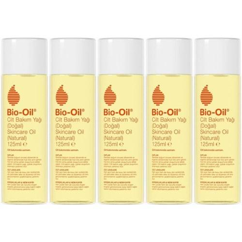 Bio-Oil %100 Natural Çatlak & Leke Karşıtı Nemlendirici Doğal Cilt Bakım Yağı 125ML (5 Li Set)