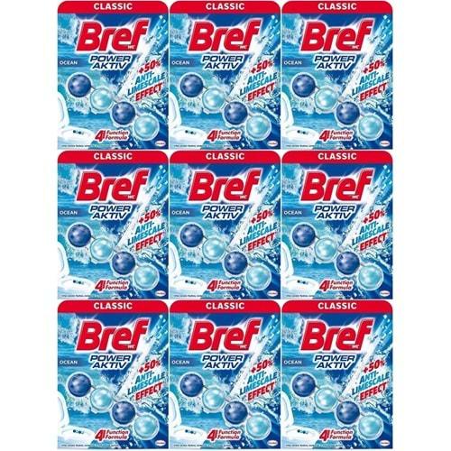 Bref Power Aktiv Klozet Bloğu Okyanus Kokulu (9 Lu Set) (9PK*1)