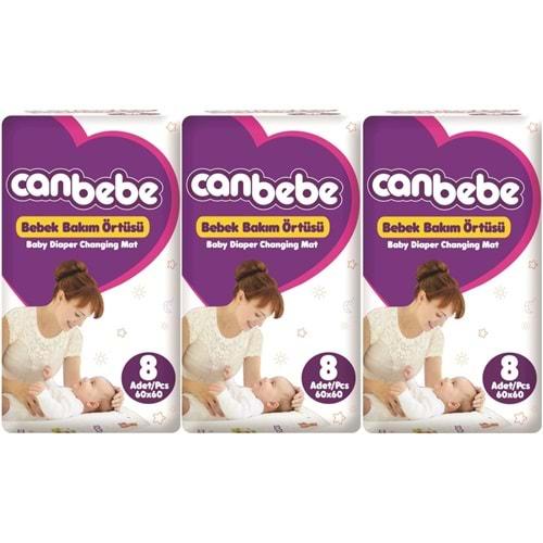 Canbebe Bebek Bakım Örtüsü Alt Açma 24 Adet (3Pk*8)