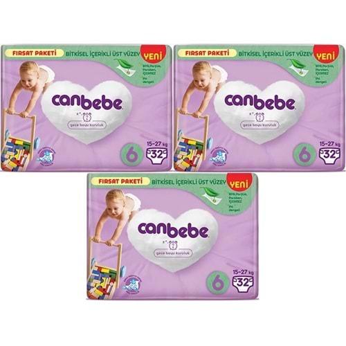 Canbebe Bebek Bezi Beden:6 (15-27Kg) Extra Large 96 Adet Aylık Fırsat Pk