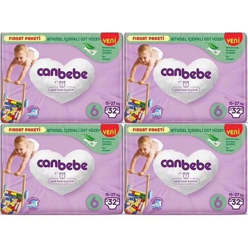 Canbebe Bebek Bezi Beden:6 (15-27Kg) Extra Large 128 Adet Avantaj Fırsat Pk