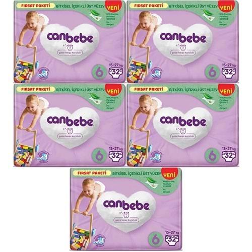 Canbebe Bebek Bezi Beden:6 (15-27Kg) Extra Large 160 Adet Mega Fırsat Pk