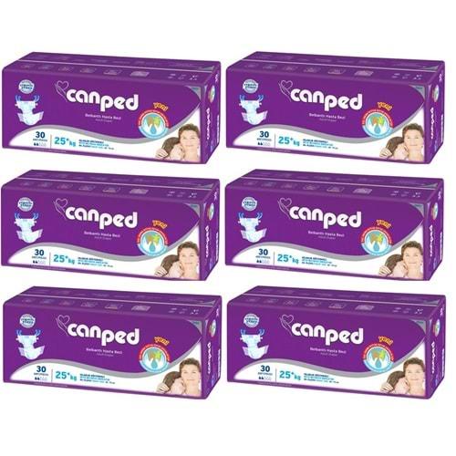 Canped Hasta Bezi Çoçuklar İçin Bel Bantlı Tekstil Yüzeyli 180 Adet Xs (6Pk*30)
